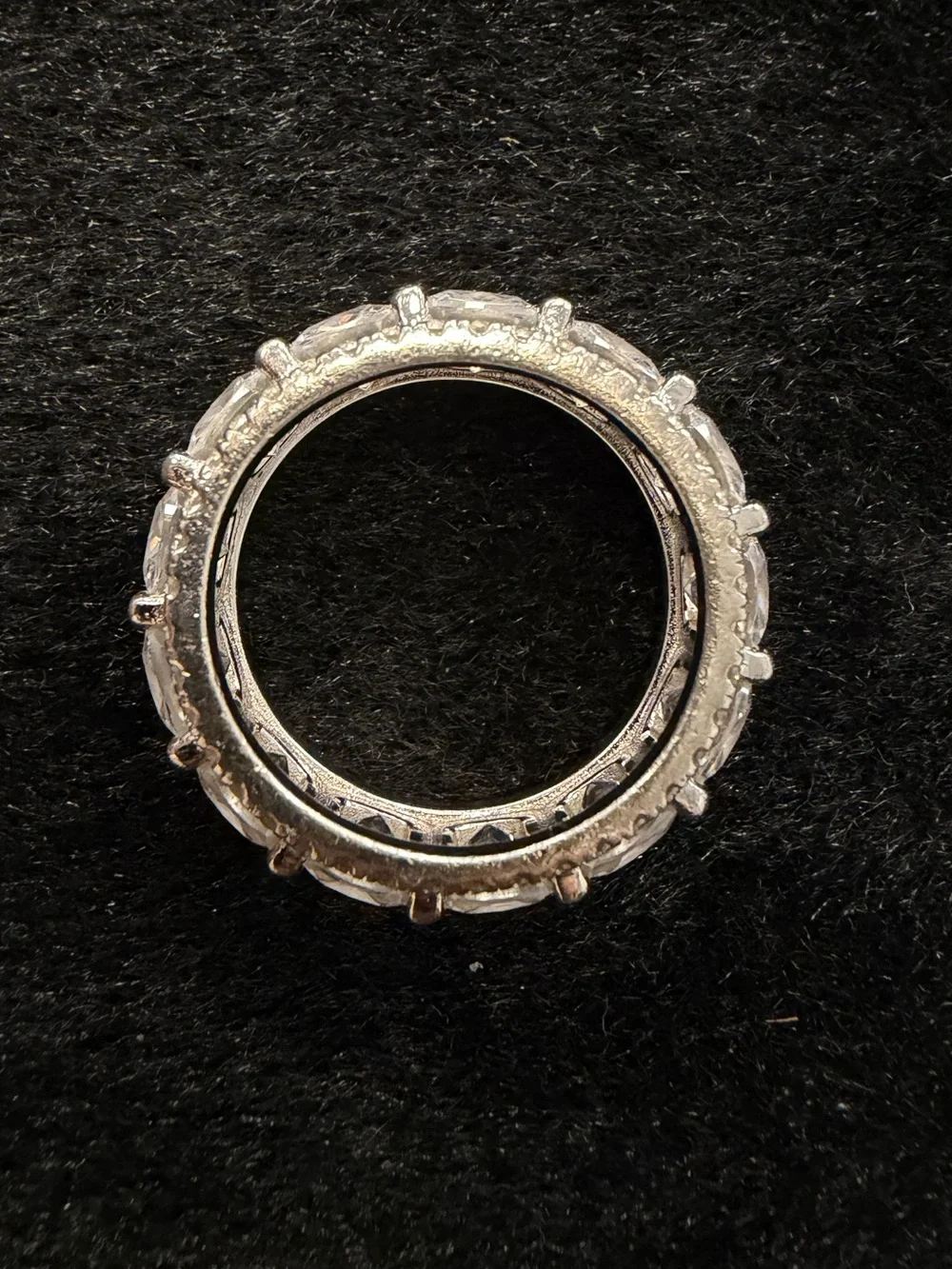 Sterling Silver Cubic Zirconia Eternity Ring